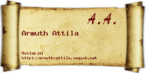 Armuth Attila névjegykártya